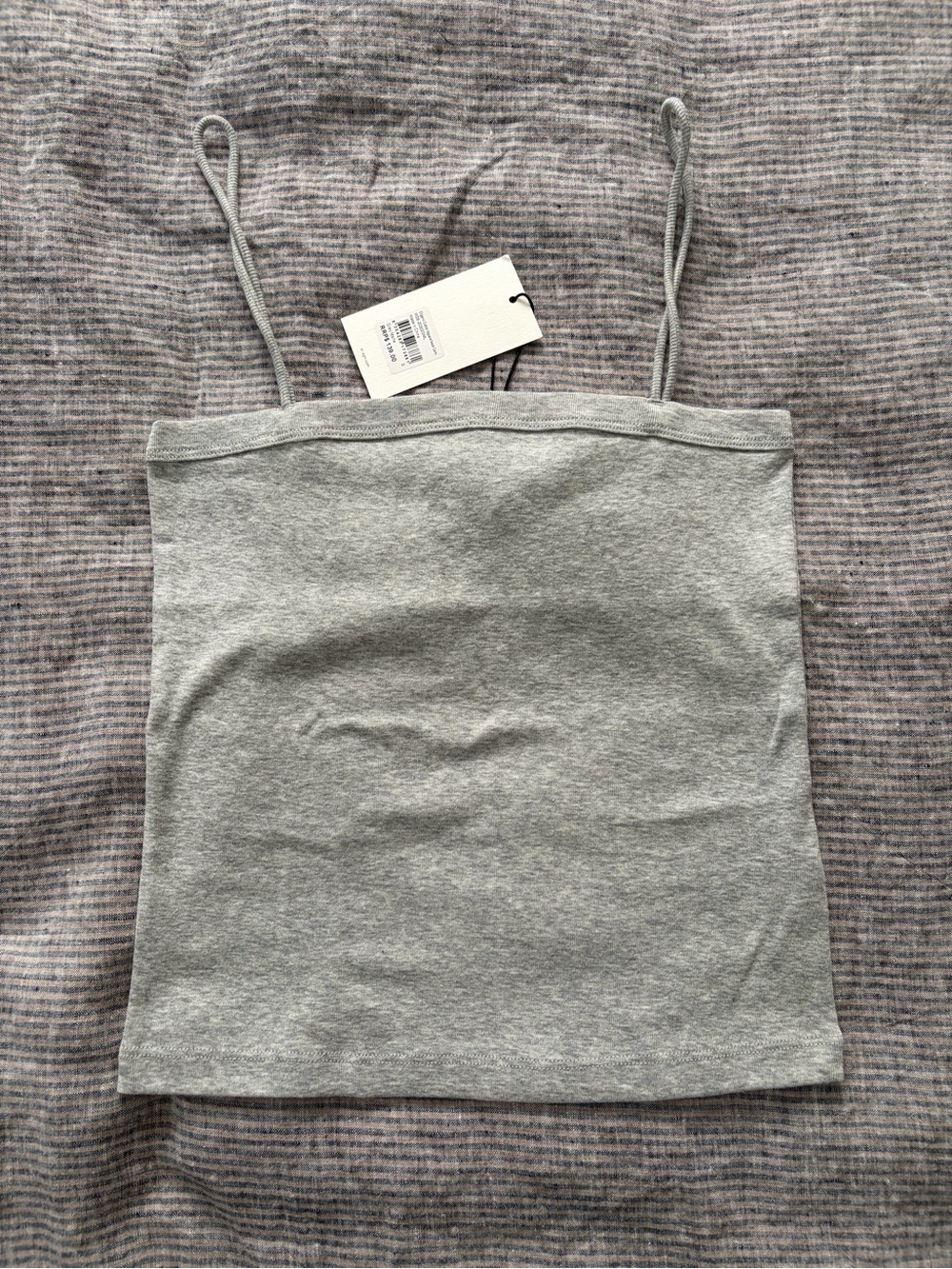 Brand NWT St. Agni Organic Cotton Square Neck Cami - Grey Marle size S - Picture 4 of 6